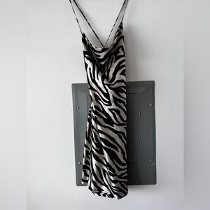 Satin Zebra Print Dress